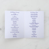 Carte de programme Mason Jars Fleurs Bleues (Intérieur)