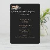 Carte de programme Miss USA Gold Crown Luncheon (Debout devant)