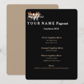 Carte de programme Miss USA Gold Crown Luncheon (Devant / Derrière)