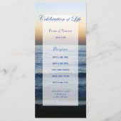Carte de programme Ocean Blue Celebration of Life (Devant)