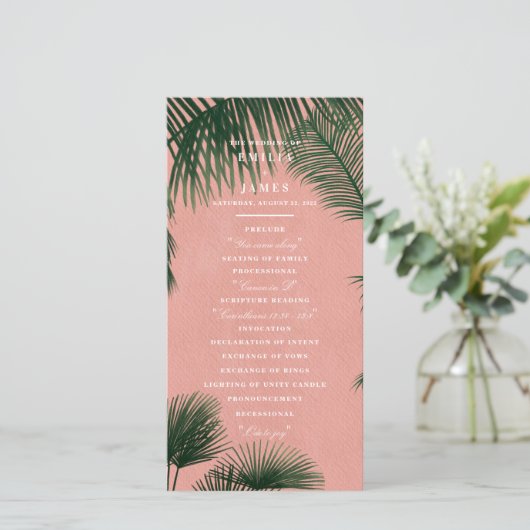 Carte de programme Palm Springs (Debout devant)