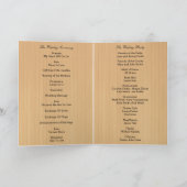 Carte de programme papillon floral jaune rustique  (Intérieur)