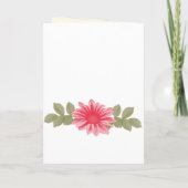 Carte de programme personnalisée Fleurs roses (Dos)