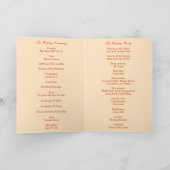 Carte de Programme pour Pots Mason Fleurs Orange (Intérieur)