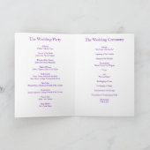 Carte de programme pourpre de mariage d'orchidée (Intérieur)