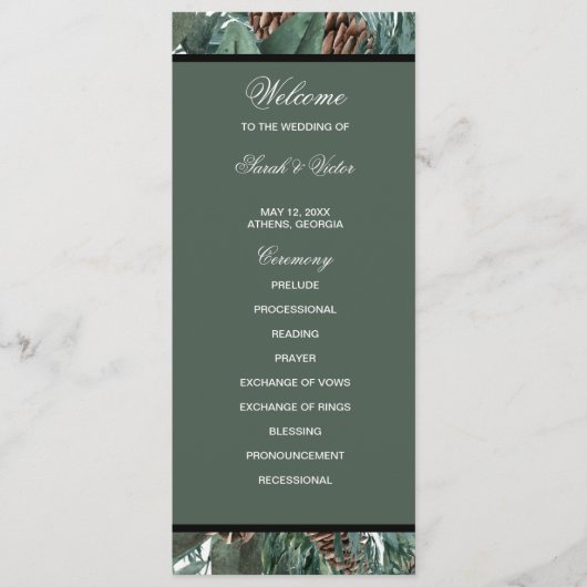 carte de programme recto verso pour décor de Noël (Devant)