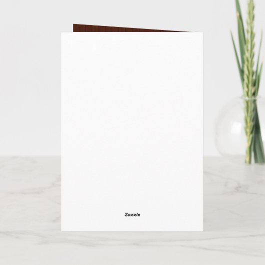 Carte de programme Rustic Dark Wood Purple Floral (Dos)