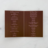 Carte de programme Rustic Dark Wood Purple Floral (Intérieur)