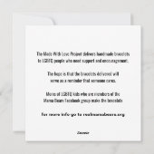 Carte de projet Bracelet (Dos)