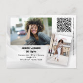 Carte de promo code QR acteur modèle carte postale (Dos)