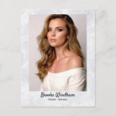 Carte de promo postale à bordure de marbre | Code  (Devant)