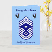 Carte de promotion du sergent-chef (Fleur jaune)