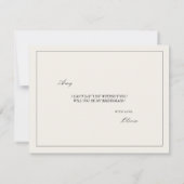 Carte de proposition Beige Bridesmaid moderne et é (Dos)