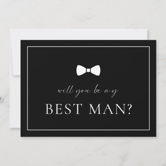 Carte de proposition Black Best Man (Devant)