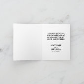 Carte de proposition Black Suit Groomsman (Intérieur)