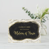 Carte de proposition Black White & Gold Matron of (Debout devant)
