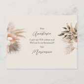 Carte de proposition Boho Fall Bridesmaid (Dos)
