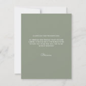 Carte de proposition Boho Sage Green Photo Maid of (Dos)