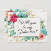 Carte de proposition Bold Gold Floral Godmère (Devant / Derrière)