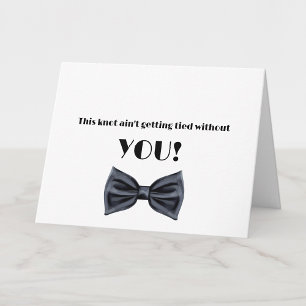 Carte de proposition Bowtie Groomsman