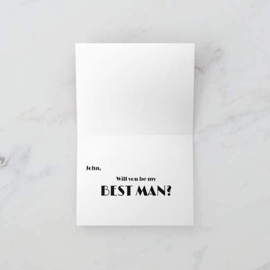 Carte de proposition Bowtie Groomsman (Intérieur)