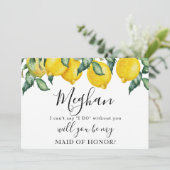 Carte de proposition Bridesmaid Lemons (Debout devant)