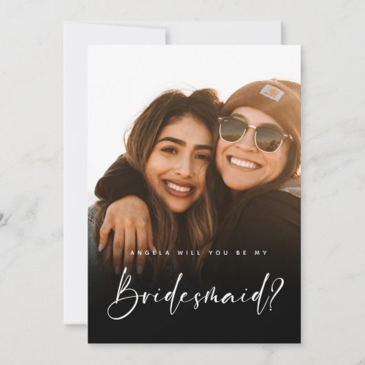 Carte de proposition Bridesmaid photo Carte Flat (Devant)