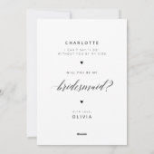 Carte de proposition Bridesmaid Russe Photo (Dos)