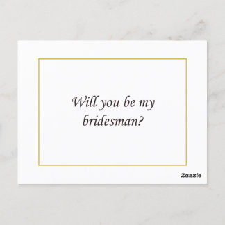 Carte de proposition Bridesman