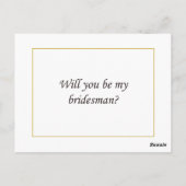 Carte de proposition Bridesman (Dos)