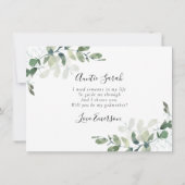 Carte de proposition Chic Eucalyptus Godmère (Dos)