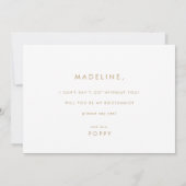 Carte de proposition Chic Gold Typographie Bridesm (Dos)