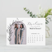 Carte de proposition Chic Moderne Arch Bridesmaid (Debout devant)