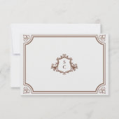 Carte de proposition classique Brown & Ecru Grooms (Dos)