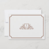 Carte de proposition classique Brown & Ecru Grooms (Dos)