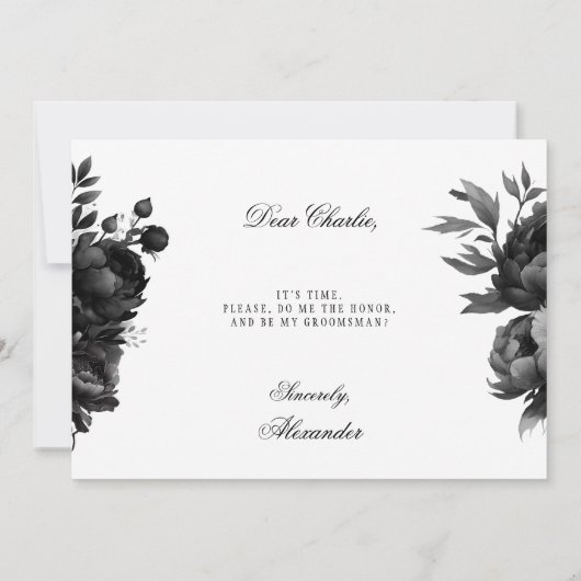 Carte de proposition classique gothique blanc Groo (Dos)