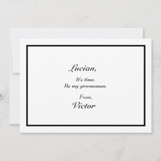 Carte de Proposition Classique pour le Témoin de M (Dos)