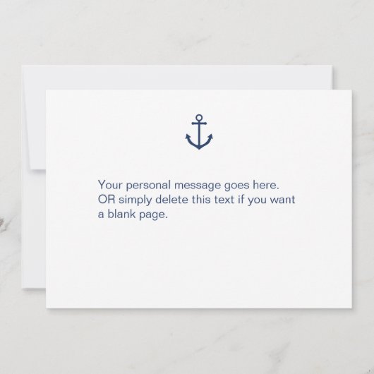 Carte de proposition d'aide d'Ancre de la marine n (Dos)