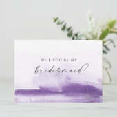 Carte de proposition d'aide d'eau moderne violet (Debout devant)