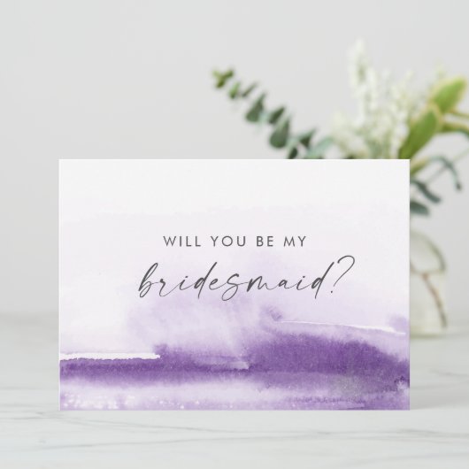 Carte de proposition d'aide d'eau moderne violet (Debout devant)