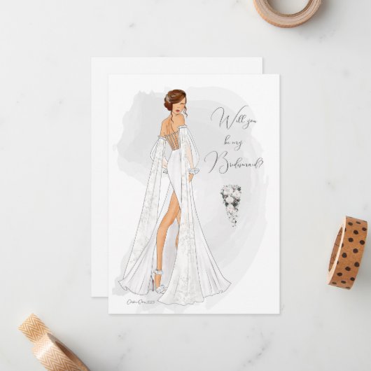 Carte de proposition d'aide-mémoire illustrée aqua (Devant/Arrière en situation)