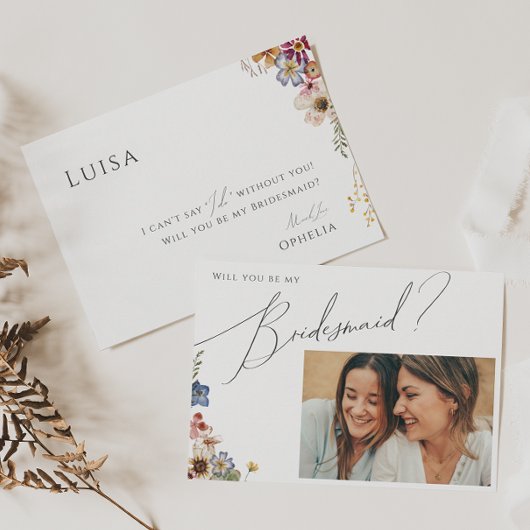 Carte de proposition d'aide-mémoire photo Fleur sa