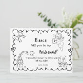 Carte de proposition d'aide-ménagère à main élégan (Debout devant)