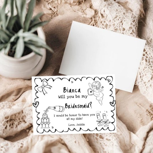 Carte de proposition d'aide-ménagère à main élégan