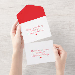 Carte de proposition d'amour romantique