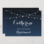 Carte de proposition d'animatrice de nuit Starry (Devant / Derrière)