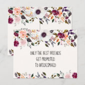 Carte de proposition de bonne aquarelle Floral Bri (Devant / Derrière)