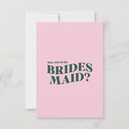 Carte de proposition de Bridesmaid (Devant)