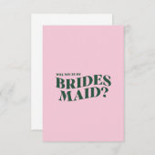 Carte de proposition de Bridesmaid (Devant / Derrière)