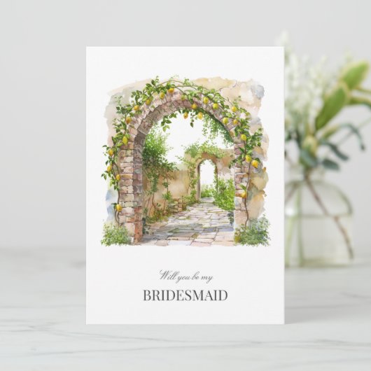 Carte de proposition de Bridesmaid (Debout devant)
